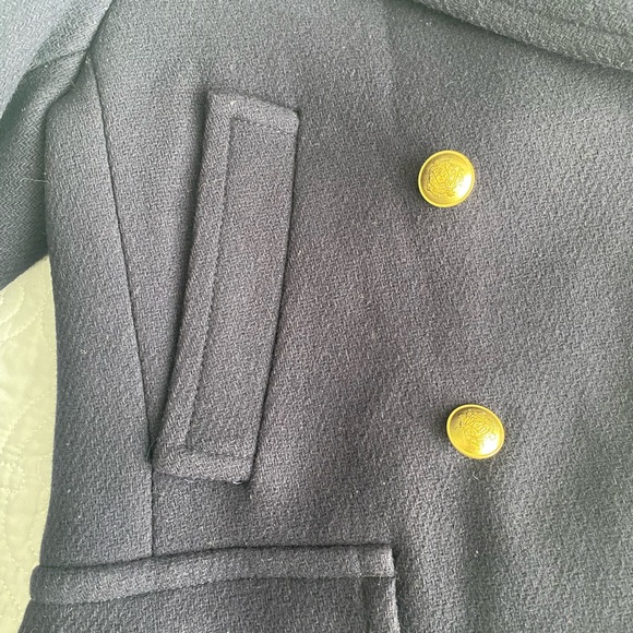 J. Crew Majesty Peacoat Stadium Cloth Nello Gori Navy Blue Wool style C8554, 12 - Picture 6 of 15